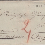 Hannover - Neuhaus L1 Militariabrief n. Freyburg (Preussen ?) ca. 1825