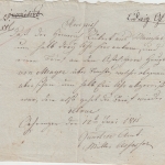 Württemberg - Öhringen 12. Juni 1815 hds. Recepisse n. Mainfurt (b. Lohr)