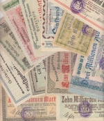 Bayern - Traunstein Inflation 12 versch. Notgeldscheine