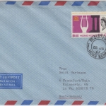 Hongkong - 2 $ 20 J. UNESCO Luftpost-Einschreibebrief n. Frankfurt a/M 1967