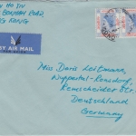 Hongkong - 2x1,30$ Elisabeth Luftpostbrief n. Wuppertal 1961