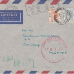 Hongkong - 1$+30 C. Elisabeth Luftpostbrief n. Hamburg 1956