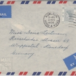 Hongkong - 1$+30 C. Elisabeth Luftpostbrief Kowloon - Wuppertal 1956