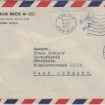 Hongkong - 1$+30 C. Georg VI. Luftpostbrief Kowloon - Pforzheim 1953