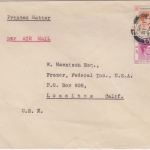 Hongkong - 1$+50 C. Georg VI. Luftpost-Drucksache n. USA 1950