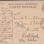 Hongkong - 4 C. Edward VII. Karte n. PORTUGAL Victoria - Shanghai - Sintra 1909