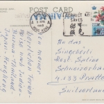 Hongkong - 65 C. Freimarke Luftpostkarte i.d. SCHWEIZ Kowloon - Pratteln 1969