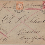 Bayern - 10+25 Pfg. Wappen Eilbrief Bad Reichenhall - München 1893