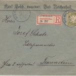 Bayern - 30 Pfg. Wappen Einschreibebrief Bad Reichenhall - Traunstein 1902