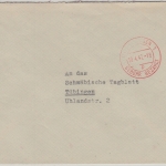 FZ/Württemberg - Tübingen Gebühr bezahlt Tagesstempel Ortsbrief 10.4.47