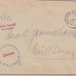 FZ/Baden - Müllheim Gebühr bezahlt/Port paye L2 Ortsbrief 15.10.45