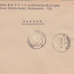 All.Bes. - Oberstdorf 5.9.45 Gebühr bezahlt Ra2 Einschreibebrief n. München