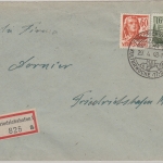 FZ/Württemberg - 60+16 Pfg. 1. Ausg. Orts-Einschreibebrief Friedrichshafen 1948