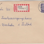 BRD - 70 Pfg. Heuss II Einschreibebrief Gauting - Wiesbaden 1959