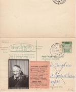 BRD - 20/20 Pfg. Bauwerke Ganzsache Doppelkarte n. ITALIEN Planegg 1968