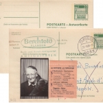 BRD - 20/20 Pfg. Bauwerke Ganzsache Doppelkarte n. ITALIEN Planegg 1968