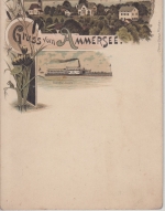 Bayern - Ammersee Breitbrunn Mehrbild-Farblitho ungelaufen ca. 1895/1900