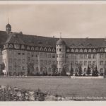 Bayern - München Pasing Hans-Schemm-Hochschule sw-Fotokarte gelaufen 1940