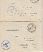 DR - Moosburg 1942 2 Feldpostbriefe M.Stalag VIIA n. Metten