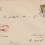 DR - Moosburg 2. MAI 25 nachv. bayer. Reserve-K2 Einschreibebrief n. München