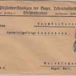 Bayern - 15+25 Pfg. Staatswappen Eilbiref Freising 2 - Waldkirchen 1918