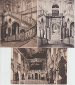 Bayern - Schleissheim Schloss- u. Gemäldegalerie 3 sw-AK Innenansichten ca. 1920