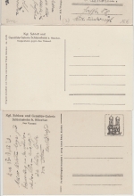 Bayern - Schleissheim Schloss- u. Gemäldegalerie 3 sw-AK Innenansichten ca. 1920