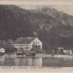 Bayern - Kochel Seehof Lorenz Huber Erholungsheim sw-AK gelaufen 1921