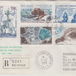 TAAF - 1,90 Fr. Segelschiffe u.a. Einschreibebrief Dumont d'Urville 1980