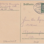 DR - Augsburg Weilheim Bahnpost Z.1180 Ganzsache Steindorf - Schwabmünchen 1934