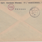 All.Bes. - Fürstenfeldbruck 13.2.46 Ra1 Gebühr bezahlt Einschreibebrief n. FFM