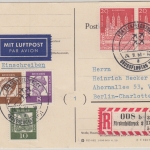 BRD - Fürstenfeldbruck Grossflugtag 1961 SST Lupo-Einschreibekarte n. Berlin