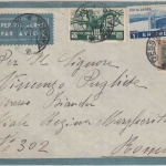 Ital. Eritrea - 1 L.. Flugpostmarke u.a. Luftpostbrief Dessie - Rom 1939