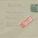 Bizone - 84 Pfg. Arbeiter/Netz Einschreibebrief Weilheim - Bamberg 1948