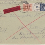 Bizone - 80 Pfg. Ziffer Teil-HAN u.a. Eilbrief Wessobrunn - Tutzing 1947