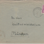 AM-Post - 12 Pfg. amerik. Druck Zensurbrief Hohenpeissenberg - München 4.10.45