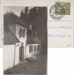 Bayern - Pöcking Marie-Heldrich-Heim Schullandheim sw-Fotokarte gelaufen 1962