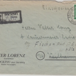 All.Bes./Kontrollrat - Pöcking ü. Starnberg Einschreibebrief n. Pähl 1947