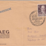 Berlin - 6 Pfg. Rathenau, Drucksachenbrief/FDC Berlin 24.6.53 n. Stuttgart