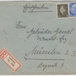 DR - Lechbruck 1932, Einschreibebrief n. München, ohne Inhalt