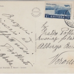 Ital. Eritrea - 1 L. Flugpostmarke u.a. Karte Addis Abeba - Verona 1938
