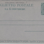 Ital. Eritrea - 5 C. Wappenschild Ganzsache Kartenbrief ungebraucht