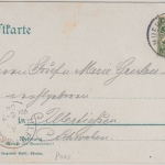 Bayern - München Mathäserbräu Bierhallen farb. Mehrbild-AK gelaufen 1904