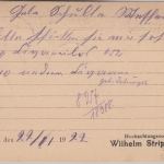 DR - 2x2,50 M. Nord/Süd u.a. Firmenkarte Wethen 1922