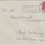 DR - Niederwerbe ü. Korbach Landpost-Ra2 Brief n. Bad Wildungen 1941