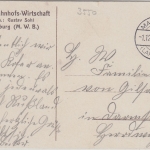 DR - Marburg 1.12.14 Feldpostkarte n. Darmstadt AK Lahnpartie/Universität