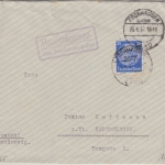 DR - Hassenhausen ü. Fronhausen Landpost-Ra2 Brief n. DÄNEMARK 1937