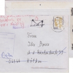 BRD - Geöffnet z. Ermittlung d. Absenders DP AG Marburg Brief Ingolstadt 1996