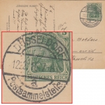 DR - Düsseldorf Postsammelstelle 1916 seltener Stpl. Karte n. Emmerich