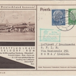 BRD - 10 Pfg. Heuss Ganzsache + Zusatz LH-Erstflug Düsseldorf - Rom 1959